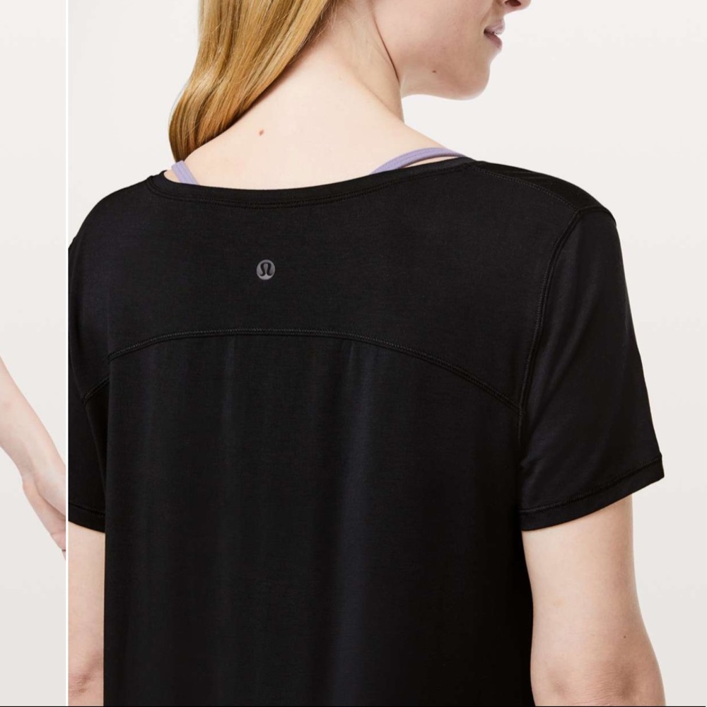 Like New Lululemon To the Point V Neck Tee Black-6